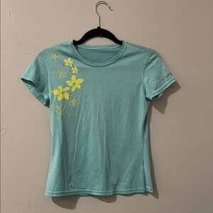 Brooks Women’s Teal Floral running shirt